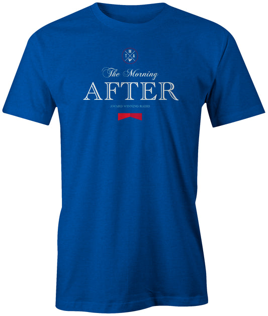TMA the morning after st louis st. saint award winning radio michelob ultra logo blue tee t-shirt tshirt shirt