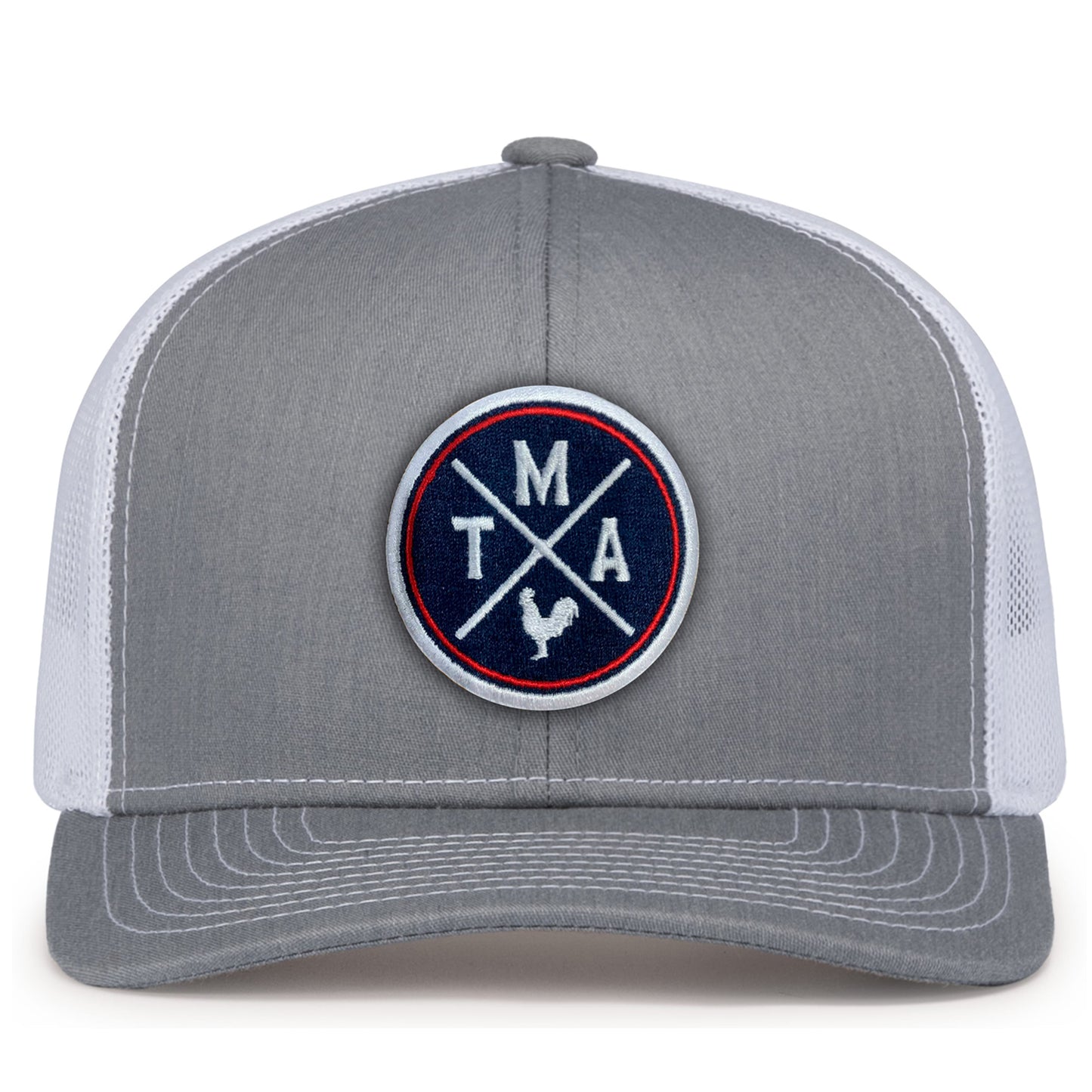 TMA Snapback Trucker Hat Heather Grey & White