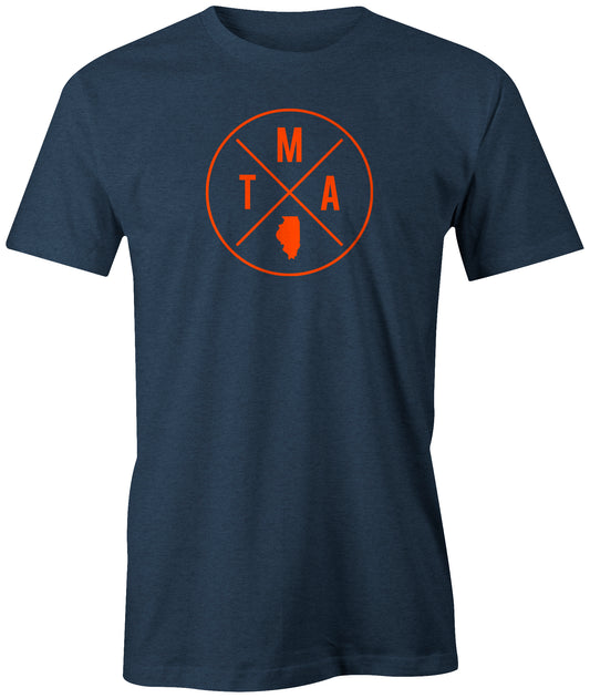 Enjoy this Illini Edition of the TMA Classic tee! Fighting Illini Illinois Navy blue and orange. University of Illinois Urbana-Champaign. ST. louis morning radio show. the morning after. tim mckernon, iggy kenny strode, jackson burkett, doug vaughn