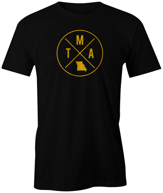 Enjoy this Missouri Edition of the TMA Classic tee! St Louis Cardinals Red and white. St. Louis Blues Blue and yellow University of Missouri black and yellow. Mizzou. St. louis morning radio show. the morning after. tim mckernon, iggy kenny strode, jackson burkett, doug vaughn