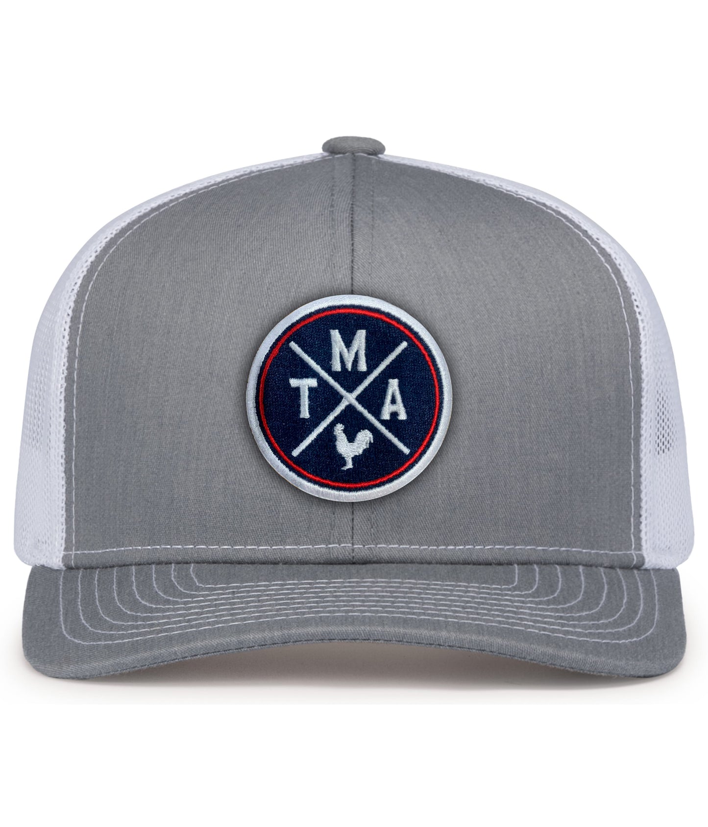 TMA Snapback Trucker Hat Heather Grey & White