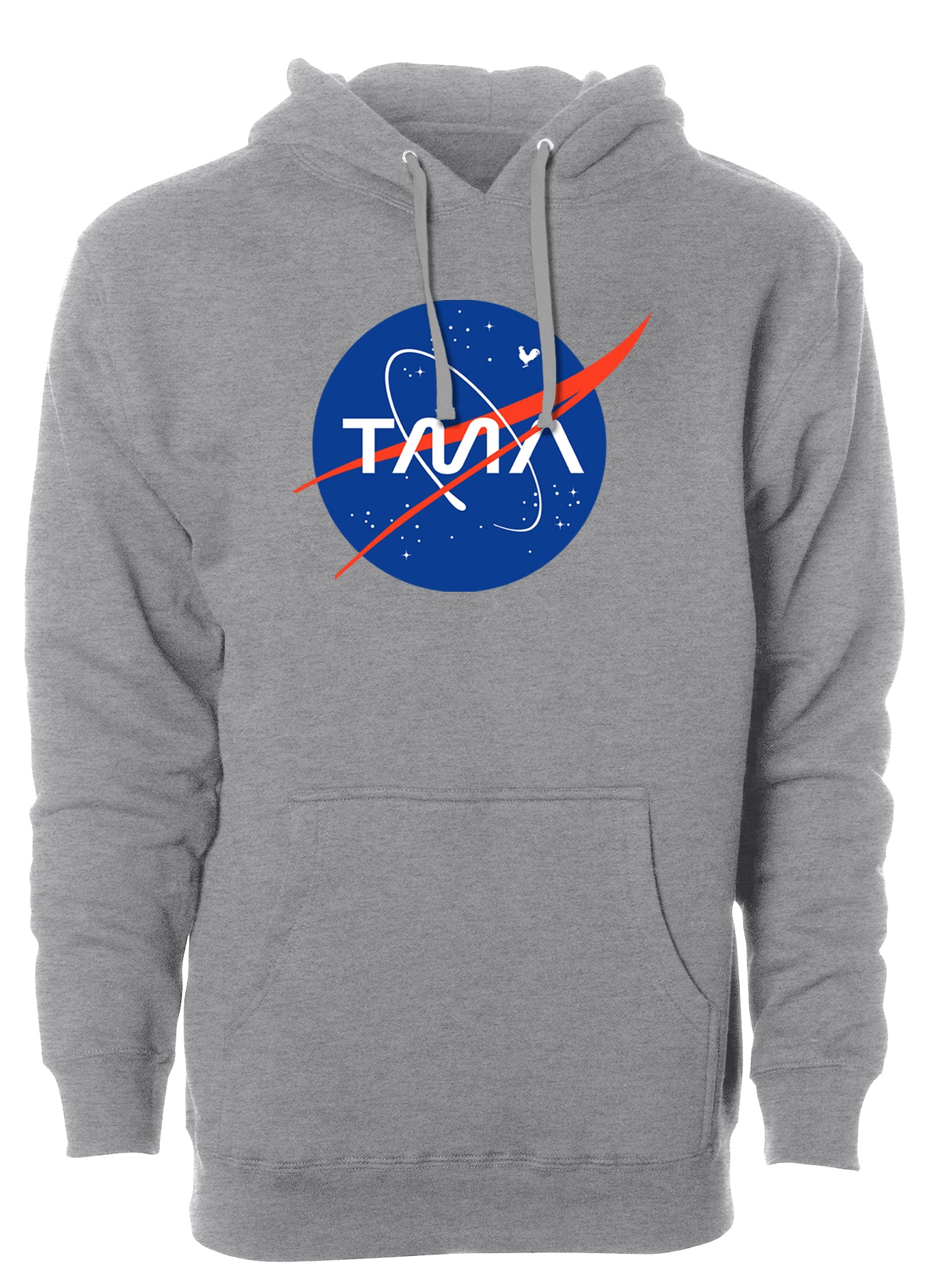 TMA the morning after nasa space hoodie grey st. louis saint outer logo
