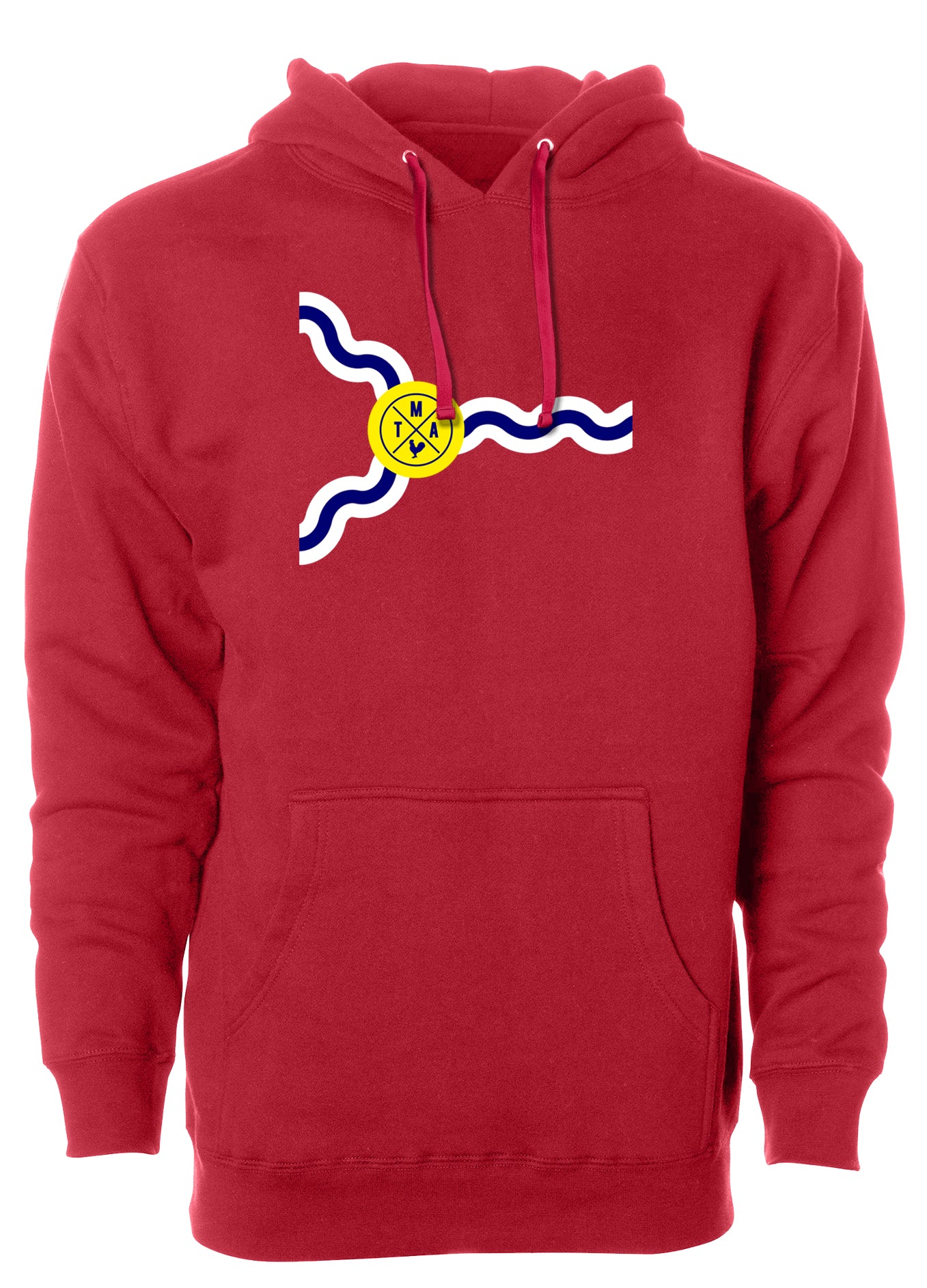 TMA st. louis saint flag city red white blue rivers logo the morning after hoodie