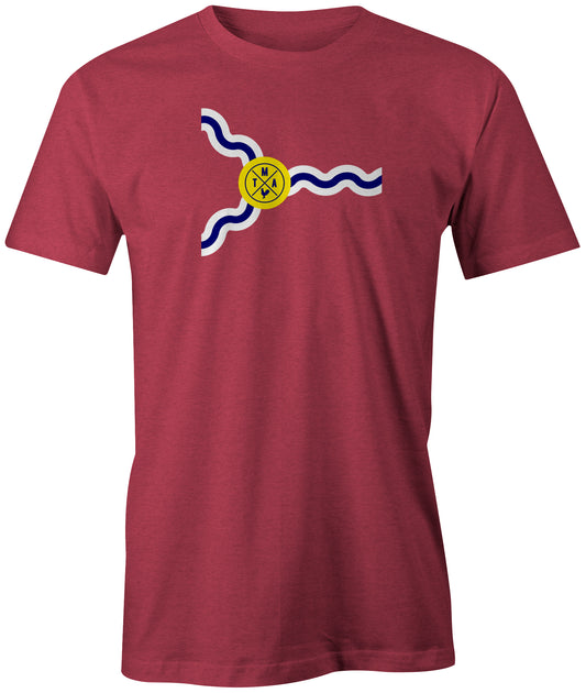 TMA st. louis saint flag city red white blue rivers logo the morning after tee shirt tshirt t-shirt