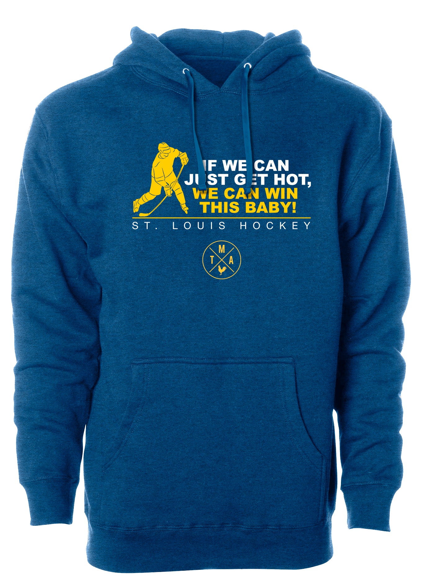 Back in 2019, Doug Vaughn uttered the famous line "If we can just get hot, we can win this baby!" The next thing that happened, the St. Louis Blues won the Cup. Pick up the shirt in Navy or Blue.Arch City Apparel Clubhouse Rallys Fanatics MLB Edmonds Ozzie Wainwright Yadier Molina Craig Berube Brett Hull Federko Paryko