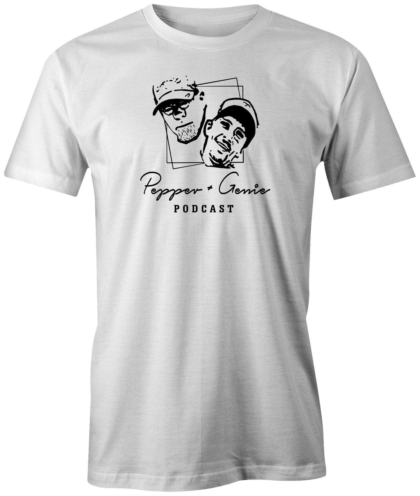 Show your support for the Pepper n Geanie Podcast with this stylish tee! 3 letters, 3 hours of fun. Represent your favorite morning show in this classic TMA t-shirt. Available in several colors to wet your whistle. tim doug iggy jackson plowsy